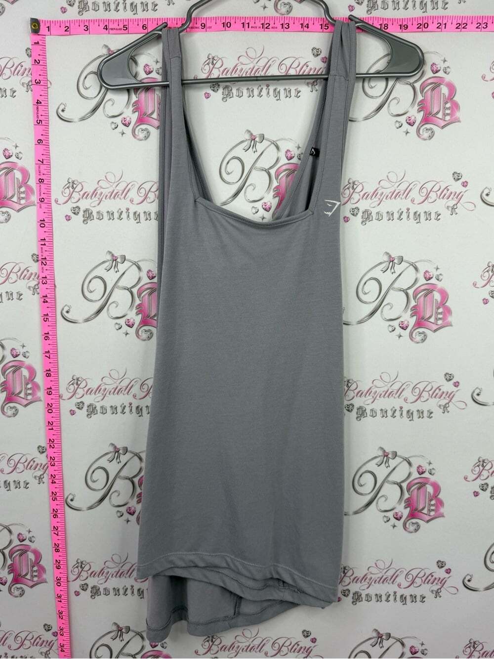 Gymshark shirt purple lilac Light Grey Racerback Tank Top flowy
